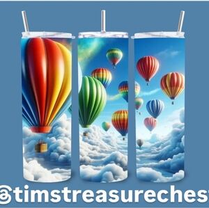 20oz Tumbler Hot Air Balloons with Lid and Straw